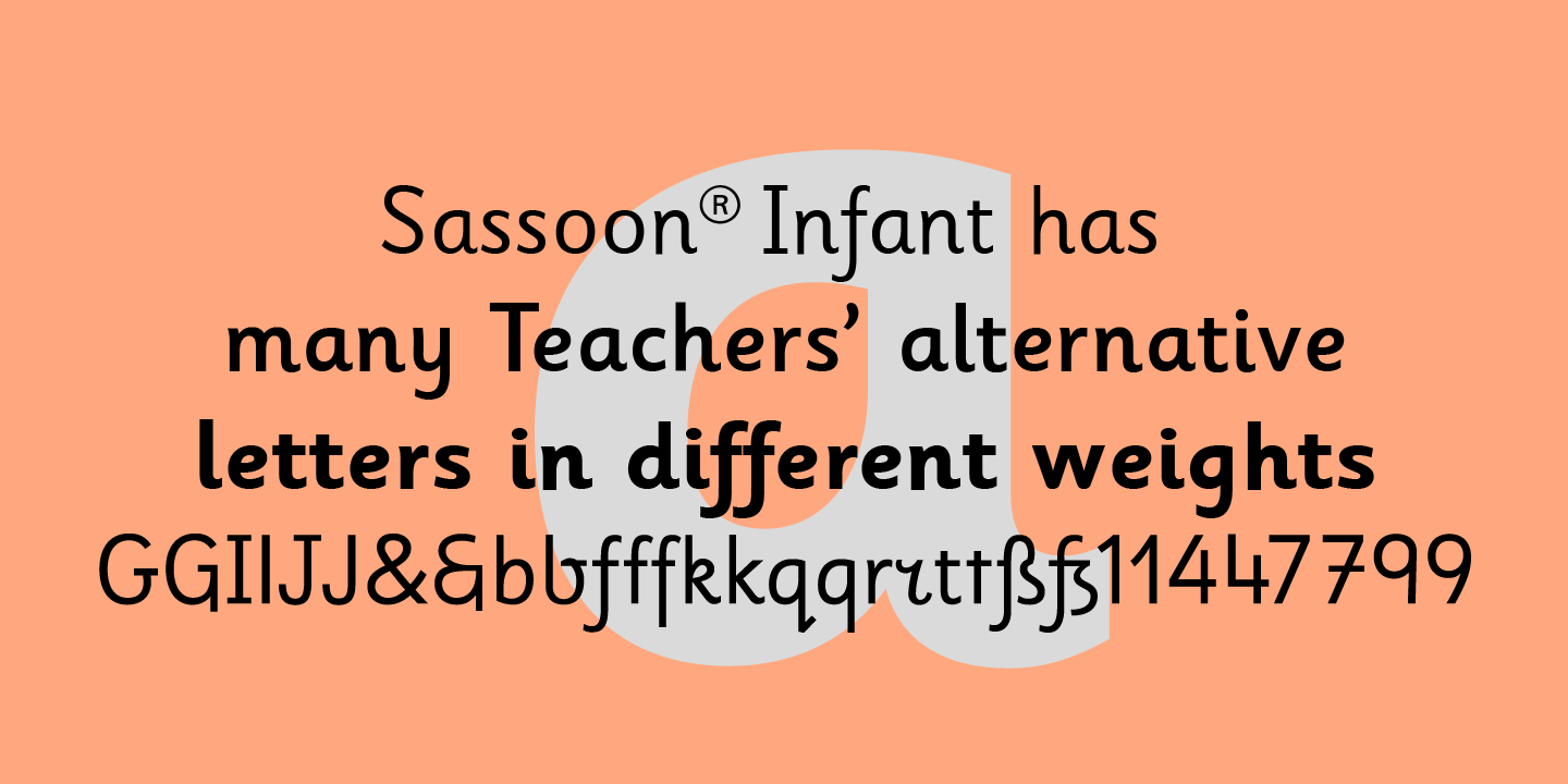 Beispiel einer Sassoon Infant-Schriftart